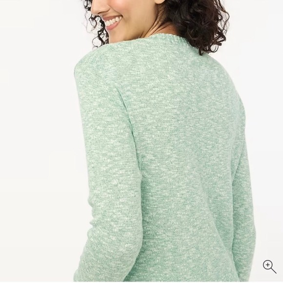 New J. Crew Frosted‎ Seaweed Green Crewneck Beach Sweater Size Large - Picture 8 of 9